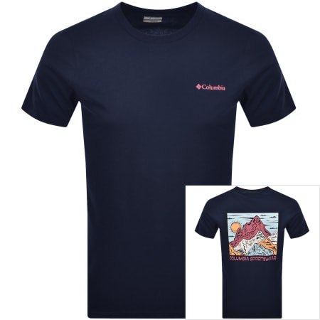 Columbia Outdoor Back Graphic T Shirt Navy | Mainline Menswear us